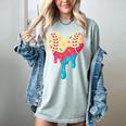 Baseball Drip Melting Ice Cream Baseball Heart Boys Girls Women's Comfort Colors T-Shirt Denim