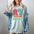 Baseball Drip Number 67 Player Trendy 6 7 Meme Women's Comfort Colors T-Shirt Denim