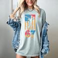 Baseball Drip USA Flag 67 Player 67th Birthday Ice Cream 67 Women's Comfort Colors T-Shirt Denim