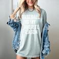 Baseball Is My Favorite Season Baseball Player Women's Comfort Colors T-Shirt Denim