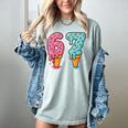 Baseball Ice Cream Drip 6 7 Kids 67 Birthday Women's Comfort Colors T-Shirt Denim