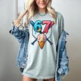 Baseball Ice Cream Drip 67 Six Seven Gen Alpha Slang Meme Women's Comfort Colors T-Shirt Denim Baseball Ice Cream Drip 67 Six Seven Gen Alpha Slang Meme Women's Comfort Colors T-Shirt Denim