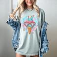 Baseball Ice Cream Heart Sunglasses Youth Boys Valentine Women's Comfort Colors T-Shirt Denim