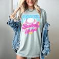 Baseball Life Lifestyle Home Plate Ice Cream Drip Men Boys Women's Comfort Colors T-Shirt Denim