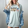Baseball Mama Leopard Baseball Mom Mother's Day Women's Comfort Colors T-Shirt Denim
