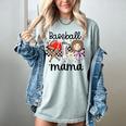 Baseball Mama Baseball Mom Cute T-Ball Mom Ballpark Mom Women's Comfort Colors T-Shirt Denim