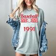 Baseball Mom Since 1991 Women's Comfort Colors T-Shirt Denim