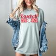Baseball Mom Cute Mother Fans Baseball Graphic Women's Comfort Colors T-Shirt Denim Baseball Mom Cute Mother Fans Baseball Graphic Women's Comfort Colors T-Shirt Denim