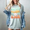 In My Baseball Mom Era Retro Groovy Style Sports Mama Women's Comfort Colors T-Shirt Denim