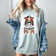 Baseball Mom Game Day Messy Bun Leopard Mother's Day Women's Comfort Colors T-Shirt Denim Baseball Mom Game Day Messy Bun Leopard Mother's Day Women's Comfort Colors T-Shirt Denim