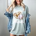 Baseball Mom Grandma Leopard Baseball Lover Fan Women's Comfort Colors T-Shirt Denim