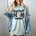 Baseball Mom Green Varsity Baseball Mama Cute Mother's Day Women's Comfort Colors T-Shirt Denim