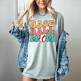 Baseball Mom Groovy Baseball Mom Women's Comfort Colors T-Shirt Denim