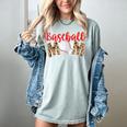 Baseball Mom Leopard Print Cute Mother's Day Sport Lover Women's Comfort Colors T-Shirt Denim