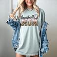 Baseball Mom Leopard Game Day Vibes Baseball Mama Women's Comfort Colors T-Shirt Denim