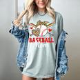 Baseball Mom Leopard Heart Mother's Day Girls Women's Comfort Colors T-Shirt Denim