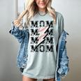 Baseball MOM Lightning Bolt Tshirt Retro Women's Comfort Colors T-Shirt Denim