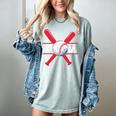 Baseball Mom Red Women's Comfort Colors T-Shirt Denim