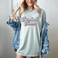 Baseball Mom Sporty Retro Baseball Team Momma Gray Women's Comfort Colors T-Shirt Denim