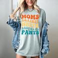 Baseball Moms Against Baseball Pants Groovy Softball Women's Comfort Colors T-Shirt Denim