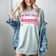 Baseball Moms I'm Not Just His Mom Baseball Mama Women's Comfort Colors T-Shirt Denim Baseball Moms I'm Not Just His Mom Baseball Mama Women's Comfort Colors T-Shirt Denim