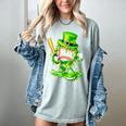 Baseball Player Ice Cream Drip Shamrocks St Patrick's Day Women's Comfort Colors T-Shirt Denim Baseball Player Ice Cream Drip Shamrocks St Patrick's Day Women's Comfort Colors T-Shirt Denim