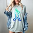 Baseball Player Graphic Women's Comfort Colors T-Shirt Denim Baseball Player Graphic Women's Comfort Colors T-Shirt Denim
