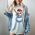 Baseball Snowman Merry Christmas Xmas Pajamas Men Women Kids Women's Comfort Colors T-Shirt Denim Baseball Snowman Merry Christmas Xmas Pajamas Men Women Kids Women's Comfort Colors T-Shirt Denim