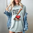 Baseball Valentine Forever On Deck For You Tee Women's Comfort Colors T-Shirt Denim