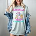 Baseball Is My Valentine Ice Cream Drip Crossed Bats Sport Women's Comfort Colors T-Shirt Denim
