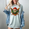 Baseball Xmas Christmas Baseball Ice Cream Drip Boys Women's Comfort Colors T-Shirt Denim