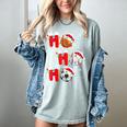 Basketball Baseball Soccer Christmas Ho Ho Ho Santa Xmas Women's Comfort Colors T-Shirt Denim Basketball Baseball Soccer Christmas Ho Ho Ho Santa Xmas Women's Comfort Colors T-Shirt Denim