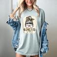 Bleached Messy Bun Game Day Vibes Baseball Mom Game Day Women's Comfort Colors T-Shirt Denim Bleached Messy Bun Game Day Vibes Baseball Mom Game Day Women's Comfort Colors T-Shirt Denim
