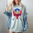 Boricua Puerto Rico Baseball Coqui Frog Pava Hat Fan Women's Comfort Colors T-Shirt Denim Boricua Puerto Rico Baseball Coqui Frog Pava Hat Fan Women's Comfort Colors T-Shirt Denim