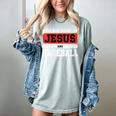 This Boy Runs On Jesus And Baseball Christian Baseball Women's Comfort Colors T-Shirt Denim This Boy Runs On Jesus And Baseball Christian Baseball Women's Comfort Colors T-Shirt Denim
