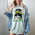 Brazil Baseball Mom Messy Bun Women's Comfort Colors T-Shirt Denim