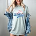 Busy Raising Ballers Baseball Mom Group Tee Women's Comfort Colors T-Shirt Denim