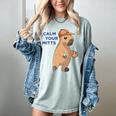 Capybara Calm Your Mitts Baseball Mom Sport Lover Tee Women's Comfort Colors T-Shirt Denim