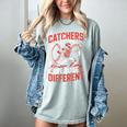 Catchers Are Built Different Baseball Catcher Women's Comfort Colors T-Shirt Denim Catchers Are Built Different Baseball Catcher Women's Comfort Colors T-Shirt Denim
