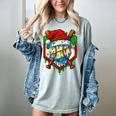 Christmas Baseball Ice Cream Drip Santa Baseball Player Kids Women's Comfort Colors T-Shirt Denim