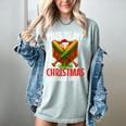 My Christmas Baseball Pajama Helmet Santa Xmas Men Boys Women's Comfort Colors T-Shirt Denim