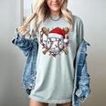 Christmas Baseball Santa Hat For Baseball Players Fans Women's Comfort Colors T-Shirt Denim