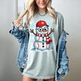 Christmas Baseball Snowman Xmas Pajamas Women Men Boys Women's Comfort Colors T-Shirt Denim Christmas Baseball Snowman Xmas Pajamas Women Men Boys Women's Comfort Colors T-Shirt Denim