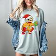 Christmas Gingerbread Man Baseball Player Catcher Women's Comfort Colors T-Shirt Denim Christmas Gingerbread Man Baseball Player Catcher Women's Comfort Colors T-Shirt Denim