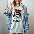 Classy Nana Life Soccer Messy Bun Baseball Mother's Day Women's Comfort Colors T-Shirt Denim