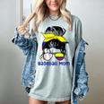 Colombia Baseball Mom Messy Bun Women's Comfort Colors T-Shirt Denim Colombia Baseball Mom Messy Bun Women's Comfort Colors T-Shirt Denim