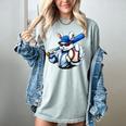 Cool Rabbit Baseball Easter Men Boy Toddler Kid Women's Comfort Colors T-Shirt Denim