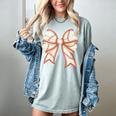 Coquette Bow Baseball Mama Baseball Mom Women Premium Women's Comfort Colors T-Shirt Denim