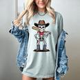 Cowboy Skeleton Baseball Halloween Graphic Women's Comfort Colors T-Shirt Denim Cowboy Skeleton Baseball Halloween Graphic Women's Comfort Colors T-Shirt Denim
