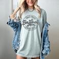 Crazy Proud Always Loud Baseball Mom Saying Graphic Women's Comfort Colors T-Shirt Denim